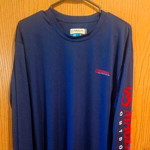 Magellan Outdoors Men's Navy Long Sleeve Tee